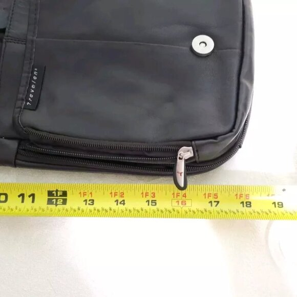 NEW Travelon Dark Brown 100% Leather Small Crossbody Anti-Theft Travel Bag Purse - Picture 16 of 16
